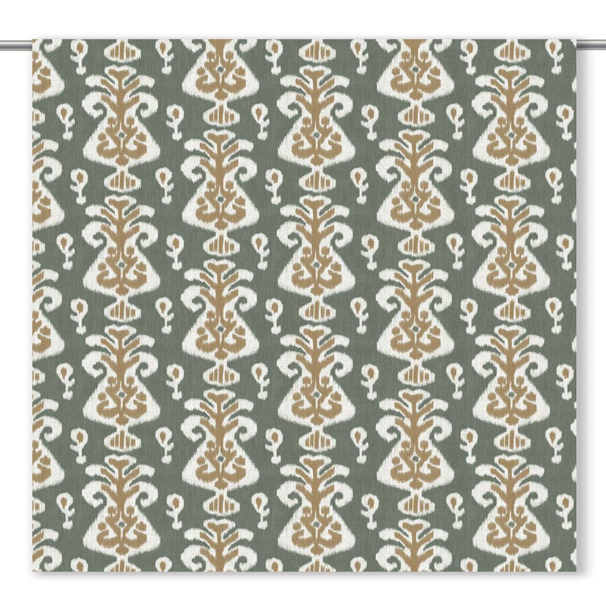 'Herbal Garden' Fabric by the Yard (Moss Green/ Peanut Brown)