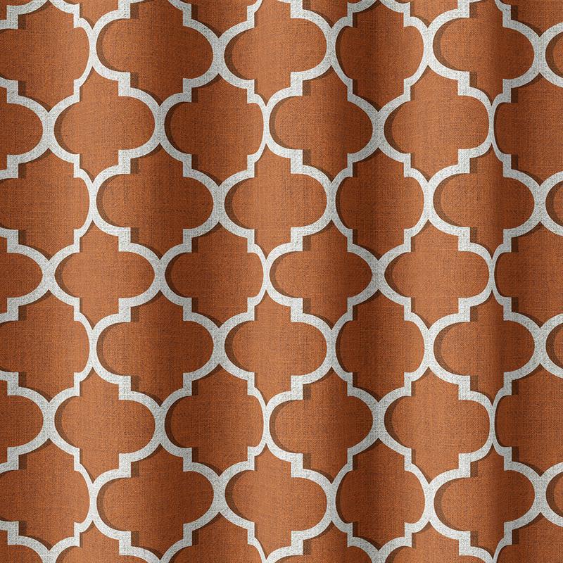 'Moleno' Fabric by the Metre (Orange/ White)