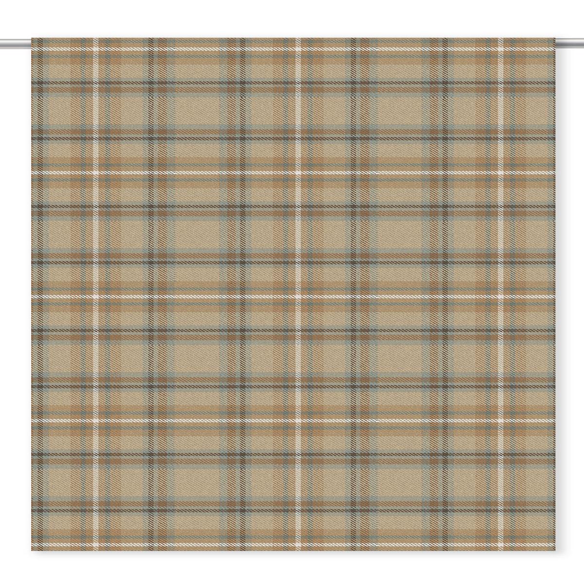 'Arid Charm' Fabric by the Yard (Beige/ Brown/ Duck Egg Blue)