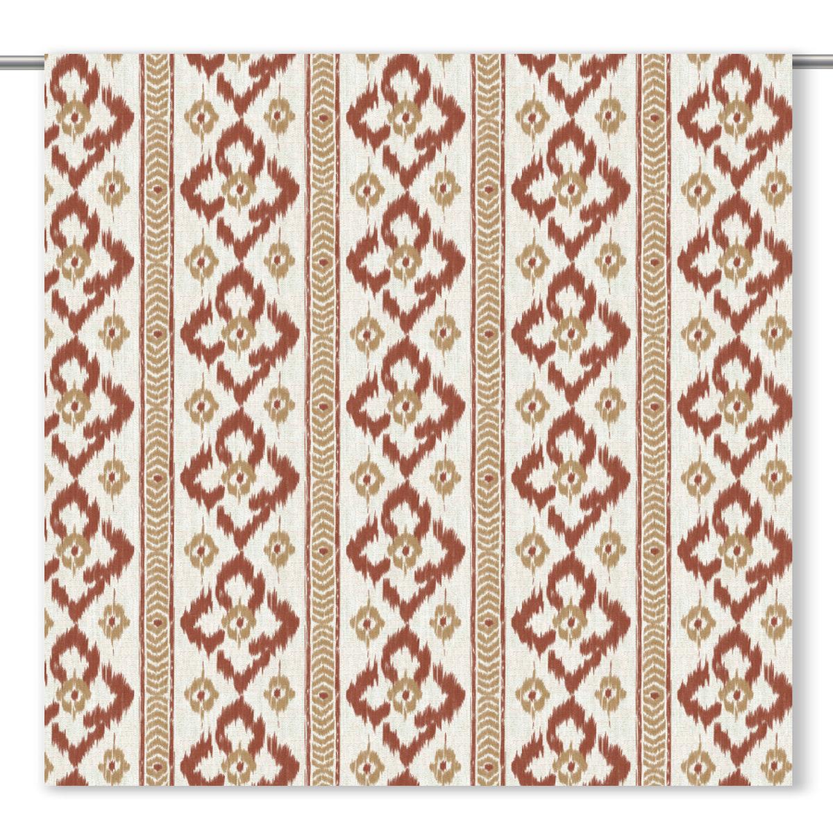 'Marchena Island' Fabric by the Yard (Terracotta Red/ Tortilla Brown)