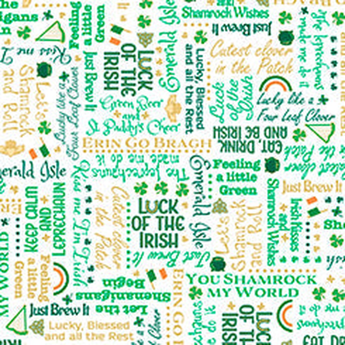 QT ST. Paddy's Cheer-Irish Lingo-White