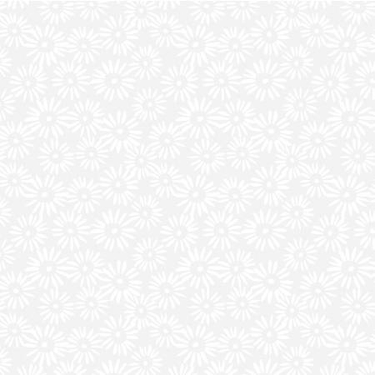 WD White on White Block Print Daisy
