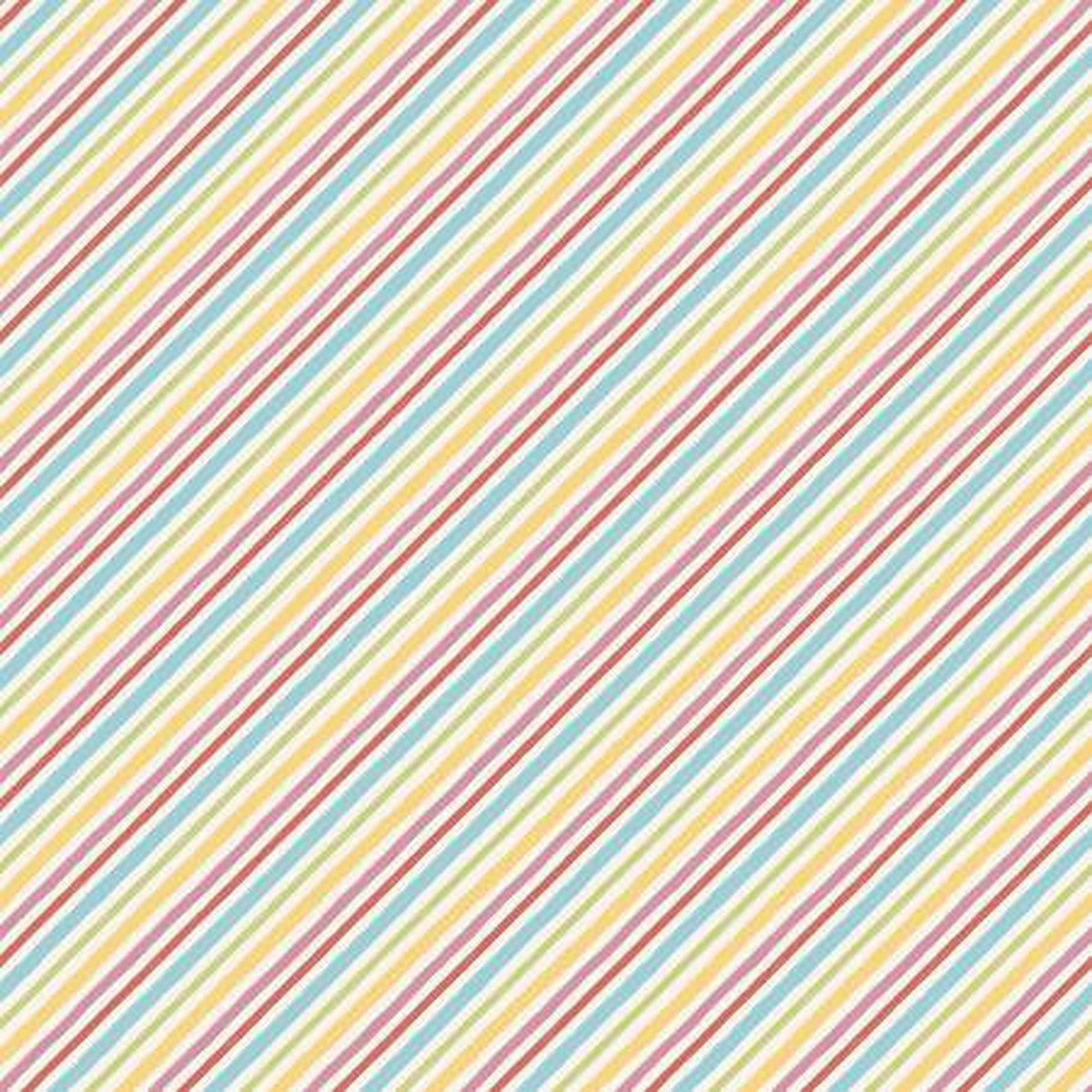 WL Sweet Little Pleasures Diagonal Stripes Cream/Multi