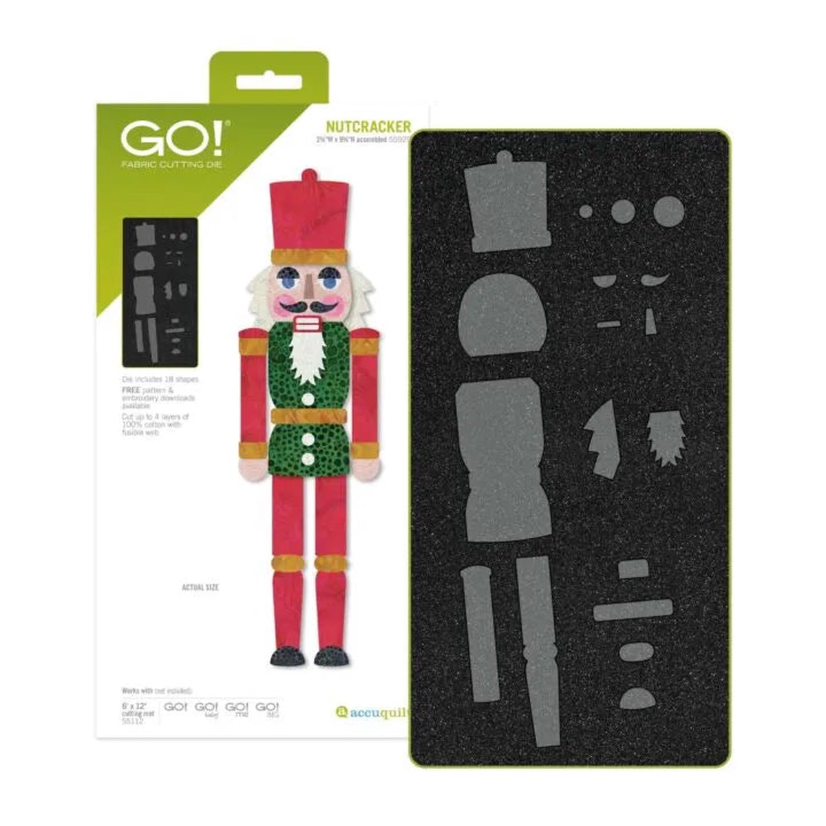 Accuquilt GO! Nutcracker 9 3/4" x 2 3/4" Die #55929