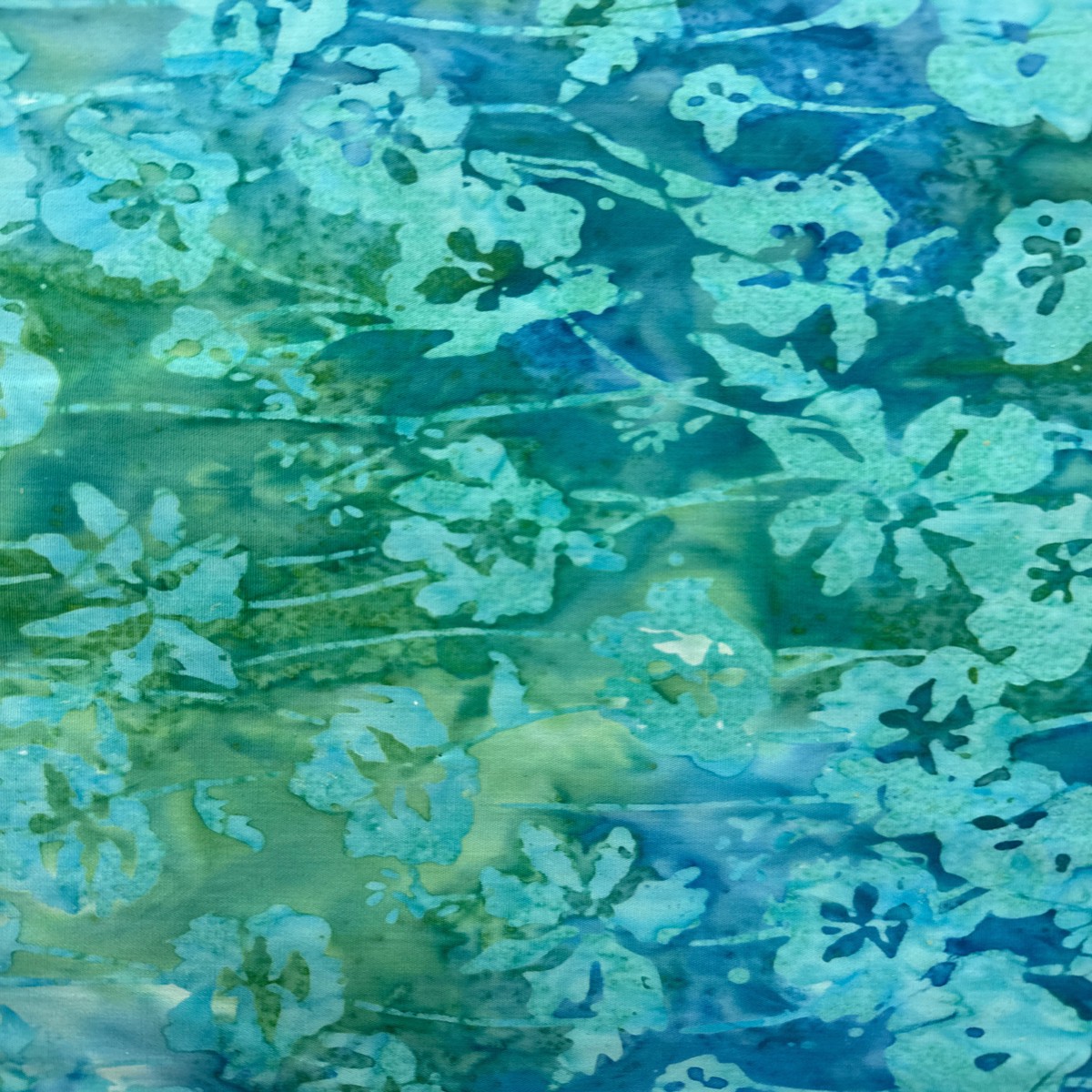 AN Floral Print Blue and Green